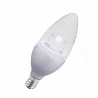 Halco 3W LED B11 Chrome Chandelier Bulb, Dim, 82 CRI, E12, 120V, 2700K, CL