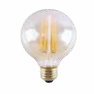 5.5W LED G25 Filament Globe Bulb, 120V, E26, 500 lm, 2700K, Clear