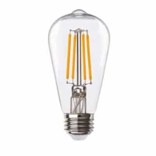Halco 9W LED Filament ST19 Bulb, Gen-3, Dim, 800 lm, E26, 120V, 3000K, Clear