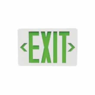 2.3W LED Evade Exit Sign w/ Green Lettering, 120V-277V