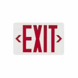 2.3W LED Evade Exit Sign w/ Red Lettering, 120V-277V