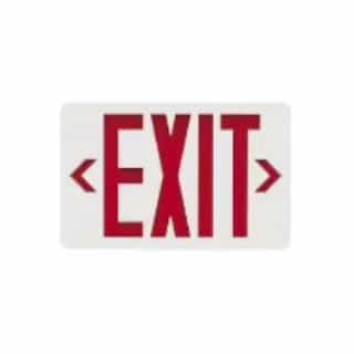 2.7W LED Evade Exit Sign w/ Red Lettering & RC, 120V-277V