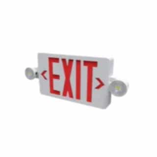 2.8W LED Evade Exit Sign & Emergency Unit Combo w/ Red Lettering