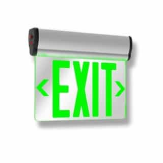 Emergence Edgelit Exit Sign w/ Red & Green, Single/Double Face