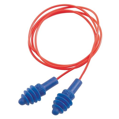 27 dB Red Poly Cord AirSoft Reusable Earplugs