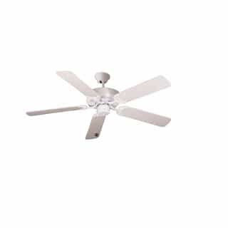 52-in Ceiling Fan, 3-Speed, White Blades, White