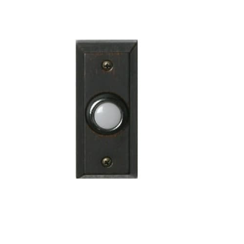 HomEnhancements Doorbell Button, Lighted, Round, Oil Rubbed Bronze