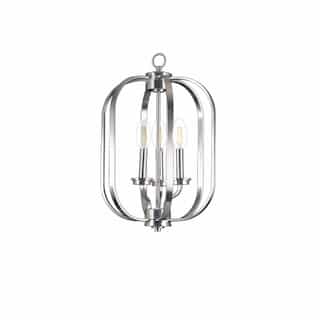 HomEnhancements 40W Victoria Small Entry Pendant Light, 3-Light, Brushed Nickel