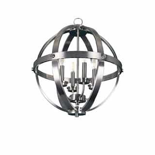 HomEnhancements 60W Hanging Entry Light, 4-Light, E12, Brushed Nickel