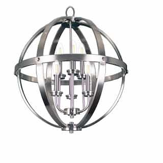 HomEnhancements 60W Hanging Entry Light, 6-Light, Large, E12, Brushed Nickel