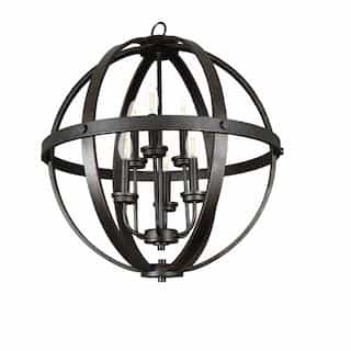 HomEnhancements 60W Hanging Entry Light, 6-Light, Large, E12, Oil Rubbed Bronze