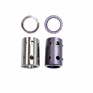 Downrod Connector Coupling, Brushed Nickel