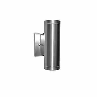 HomEnhancements 8-in 24W Up & Down LED Wall Cylinder, 3000K, Brushed Nickel