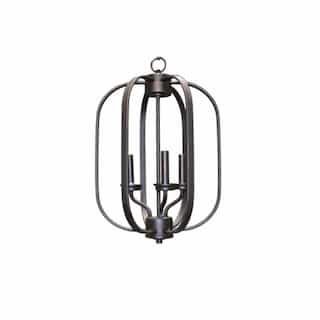 HomEnhancements 40W Victoria Small Entry Pendant Light, 3-Light, Oil Rubbed Bronze