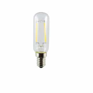 2W LED T6 Filament Bulb, Dimmable, E12, 120 lm, 2700K, Clear