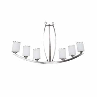 60W Lexington Entry Chandelier, Clear Glass, Brushed Nickel