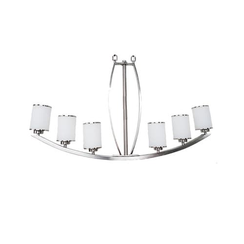 HomEnhancements 60W Lexington Entry Chandelier, Clear Glass, Brushed Nickel