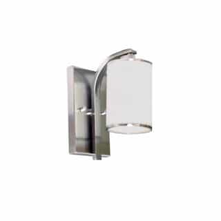 60W Lexington Wall Sconce, Clear Glass, Brushed Nickel