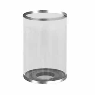 Replacement Glass for Lexington Series Fixtures, Clear/Nickel