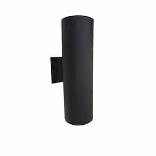 HomEnhancements 15-in 60W Up & Down LED Wall Cylinder, 120V, Textured Black