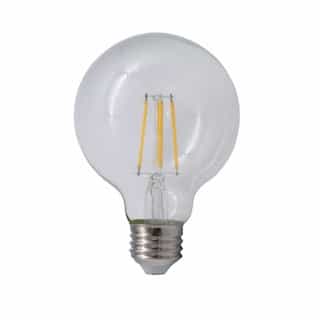 HomEnhancements 4.5W LED G25 Filament Bulb, E26, 500 lm, 120V, 3000K, Clear