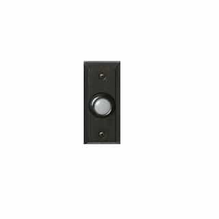 Doorbell Button, Lighted, Round, Matte Black