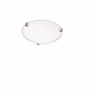 LED Light Kit, 2-Light, White Glass, Brushed Nickel