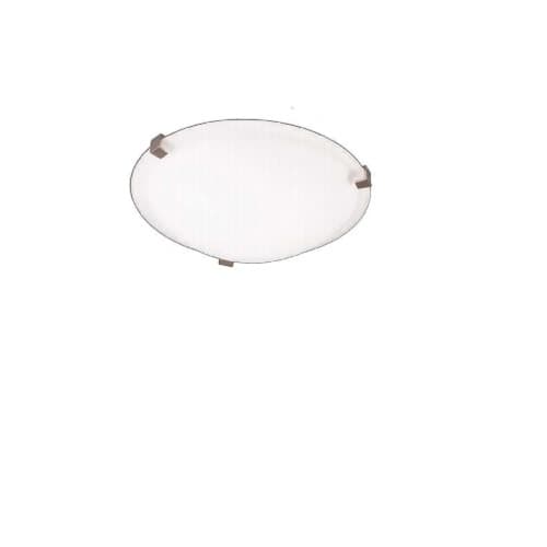 HomEnhancements LED Light Kit, 2-Light, White Glass, Brushed Nickel