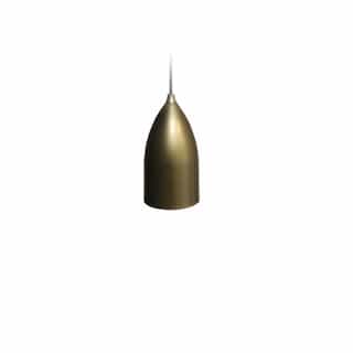 60W Bullet Pendant, Small, Metal Shade, Champagne Gold & Silver