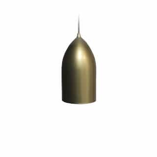 60W Bullet Pendant, Large, Metal Shade, Champagne Gold & Silver