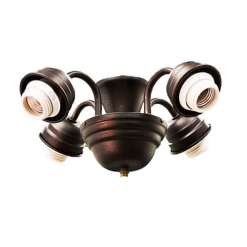 HomEnhancements 13W LED Decorative Light Kit w/ Bulbs, 4-Arm, Oil Rubbed Bronze