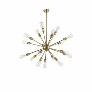 Vivio Odyssey Sputnik LED Chandelier, Sphere, 18-Light, Matte Gold