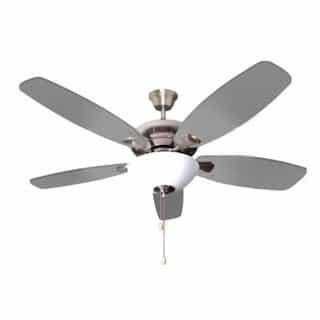 52-in 50W Ceiling Fan, E26, 3-Speed, 4900 CFM, 3000K, Silver