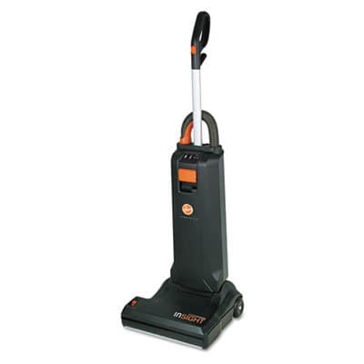 Insight Bagged Upright Vacuum, 15" Cleaning Path, 10 A, 20lb, Black