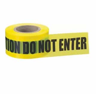 Ideal 3" x 1000', Barricade Tape, Caution Do Not Enter, Yellow