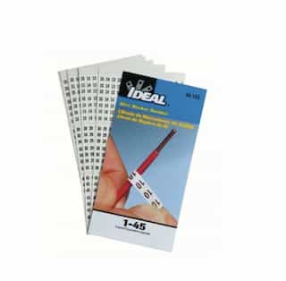 Assorted 1-48 Wire Marker Booklet, Pack of 10