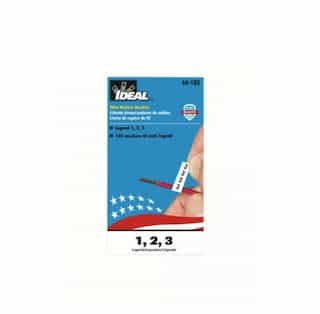 Ideal Assorted 1,2,3 Wire Marker Booklet, Pack of 150