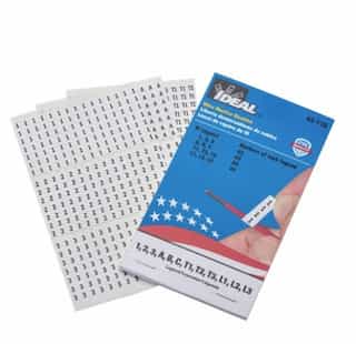 Assorted 1,2,3,ABC, T1-T3, L1-L3 Wire Marker Booklet
