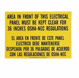 Safety Sign, Bilingual, Adhesive