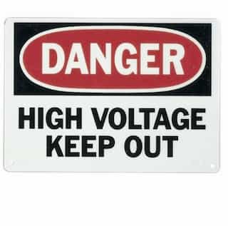 Ideal Safety Sign, "Danger High Voltage Keep Out", Fiberglass