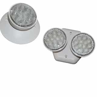 ILP Lighting 3.4W Emergency Light Remote Head, Dual Head, High Output, White