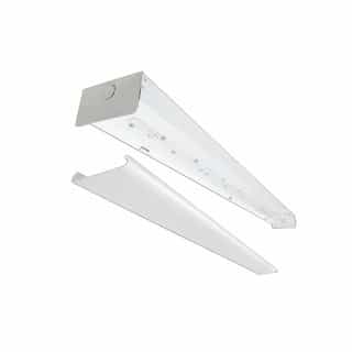 ILP Lighting 4-ft LED 55W Low Profile LED Utility Light, Frosted Lens, 7516 lm, 5000K