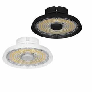 102W LED Round High Bay, 13164 lm, 120V-277V, CCT Select, Frosted, BLK