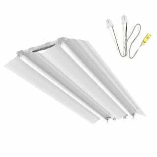 2x4 T8 LED Troffer Retrofit Kit, 3-Lamp, White Aluminum, Unshunted