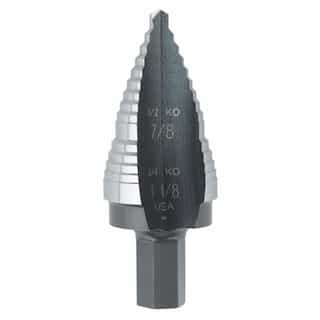 7/8" - 1-1/8" Unibit Fractional Step drill