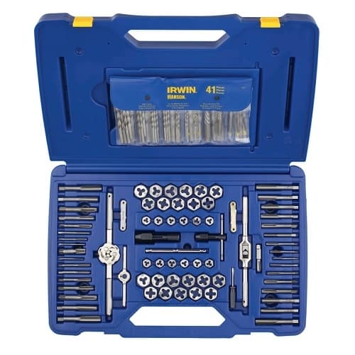117 Piece Fractional/Metric Tap, Die and Drill Bit Deluxe Set