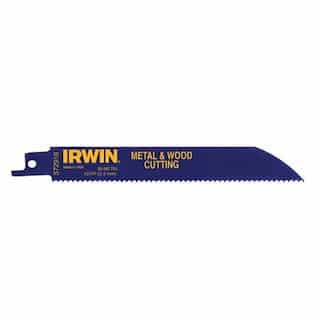 Irwin 5 Pack 6" Reciprocating Saw Blade 6 TPI