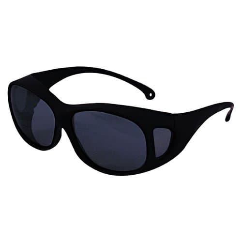 Black Frame Smoke Mirror Lens V50 OTG Safety Eyewear