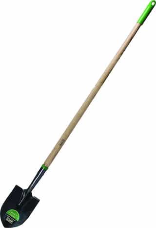 Ames True Temper Long Handle Round Point Floral Shovel with Wood Handle