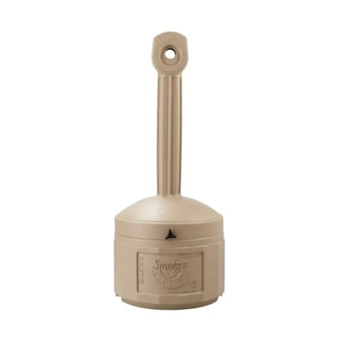 Justrite 16 qt. Beige Smokers Cease Fire Receptacle